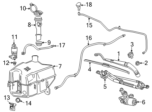 2024 Buick Envision Wiper & Washer Components Diagram