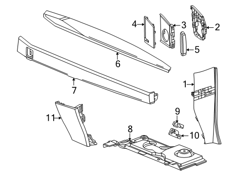 2025 Cadillac ESCALADE IQ Instrument Panel Components Diagram