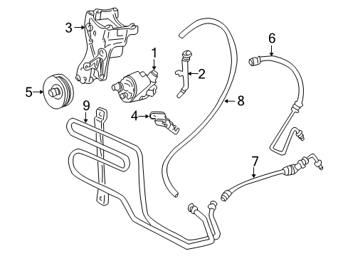 2002 Chevy Blazer P/S Pump & Hoses Diagram 3 - Thumbnail