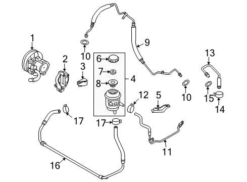 2009 Chevy Aveo5 P/S Pump & Hoses Diagram 2 - Thumbnail