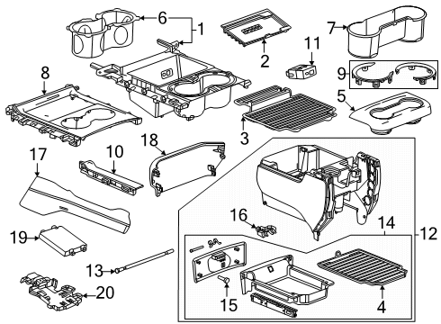 2025 GMC Yukon Center Console Diagram 4 - Thumbnail