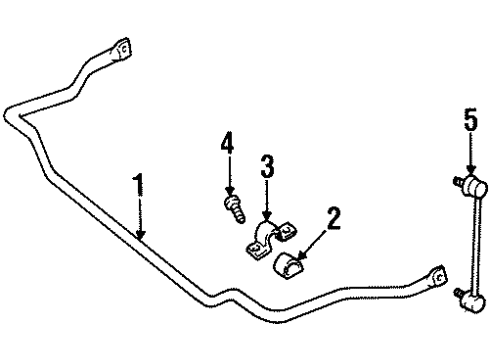 1999 Cadillac Catera Stabilizer Bar & Components Diagram 2 - Thumbnail