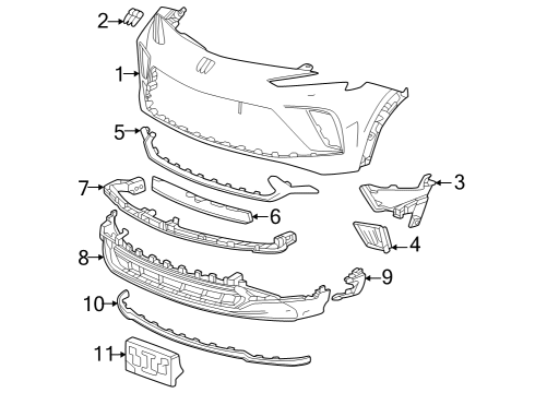 2025 Buick Encore GX Emblem, Front Diagram for 42854117