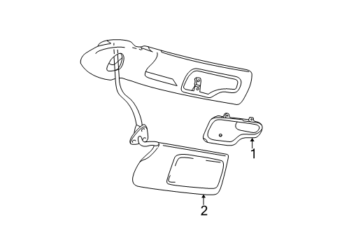1999 Chevy Cavalier Interior Trim - Roof Diagram 3 - Thumbnail