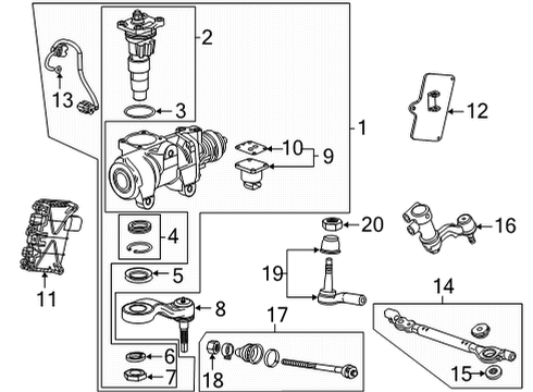 2021 Chevy Silverado 2500 HD Steering Gear & Linkage Diagram