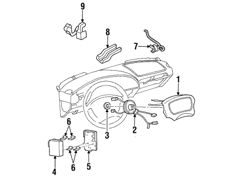 1995 Oldsmobile Achieva Res Power Module Bracket Diagram for 22582975