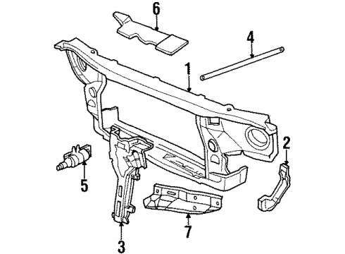 1993 Cadillac Eldorado Radiator Support Diagram