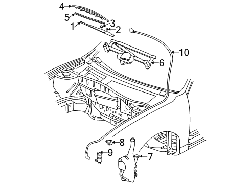 1998 Chevy Malibu Wiper & Washer Components Diagram