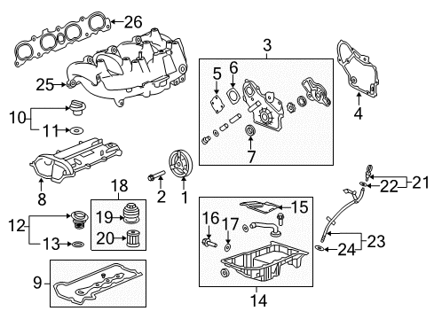 2013 Buick Verano Intake Manifold Gasket Diagram for 12589366