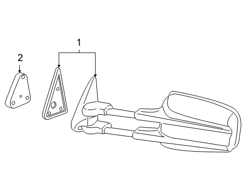 2001 Chevy Suburban 2500 Outside Mirrors Diagram 2 - Thumbnail