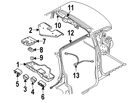 2003 Oldsmobile Silhouette Overhead Console Diagram
