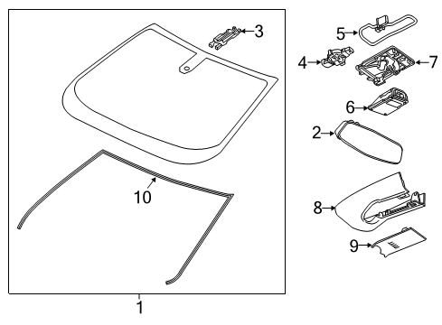 2017 GMC Acadia Access Cover Diagram for 23238099
