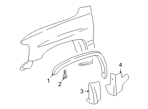 2006 Chevy Suburban 2500 Exterior Trim - Fender Diagram