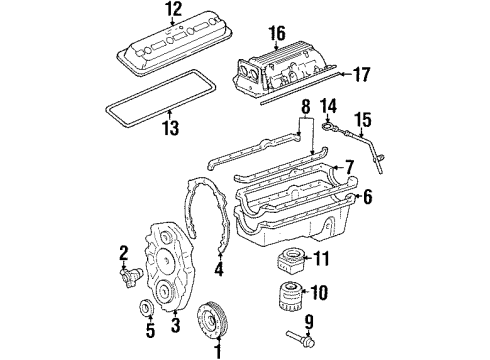 1994 Pontiac Firebird Oil Pan Reinforcement, Passenger Side Diagram for 12553059