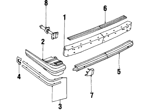 1984 Pontiac 6000 Bumper & Components - Rear Diagram 2 - Thumbnail