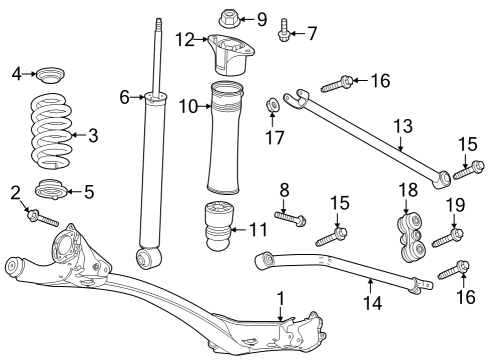 2024 Chevy Trailblazer Rear Suspension Components Diagram