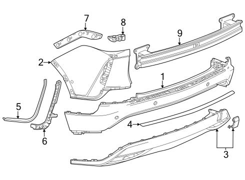 2023 Cadillac LYRIQ Side Cover, Rear Upper Passenger Side Diagram for 85588745