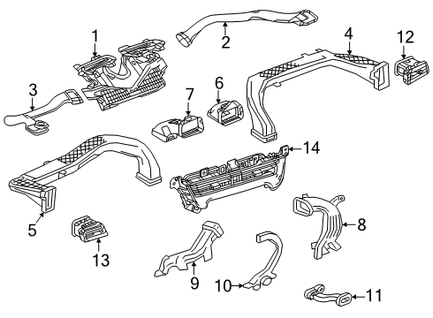 2025 Chevy Tahoe Ducts Diagram