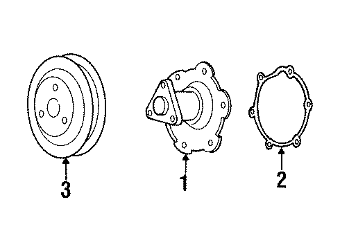 1998 Saturn SL2 Water Pump Diagram