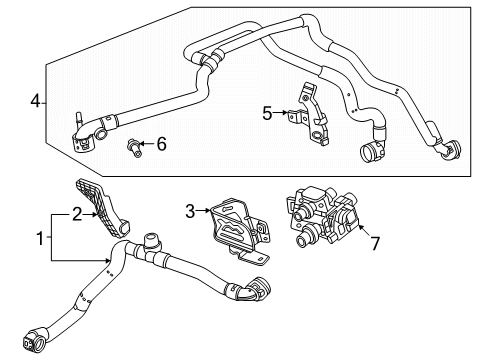 2025 Chevy Silverado EV Cooling System - Traction Motor Component Diagram 4 - Thumbnail