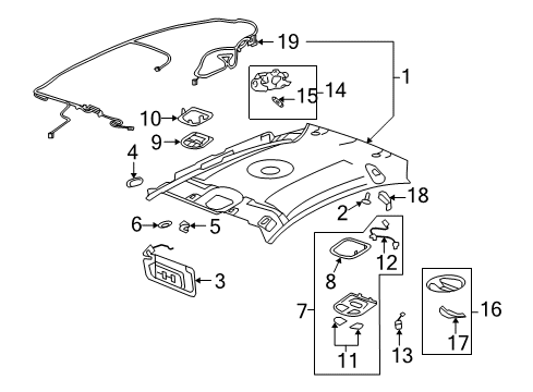 2009 Chevy Malibu Interior Trim - Roof Diagram 3 - Thumbnail