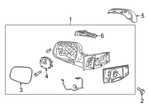 2014 Chevy Spark Mirror Glass Diagram for 95260959
