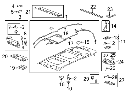 2013 Buick Enclave Lens Diagram for 22858872