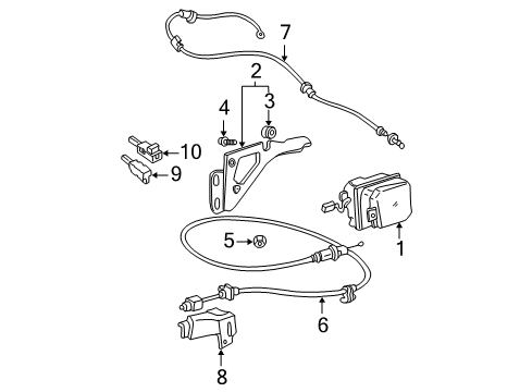 2000 Buick LeSabre Throttle Cable Diagram for 25654686