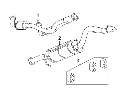 2008 Hummer H2 Catalytic Converter Diagram for 15804783
