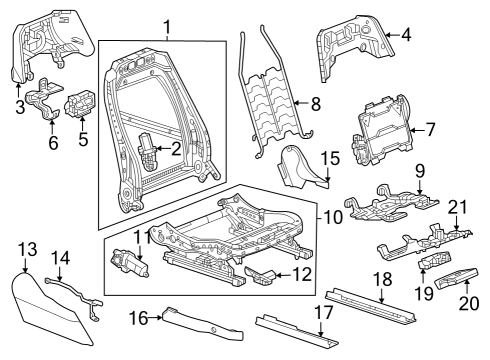 2025 Cadillac LYRIQ Frame Assembly-Front Seat Cushion Diagram for 13560612