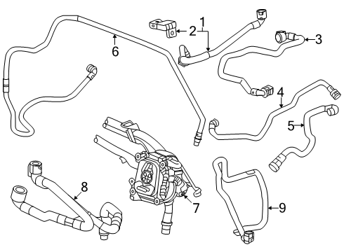 2024 Chevy Silverado EV Cooling System - Traction Motor Component Diagram 7 - Thumbnail