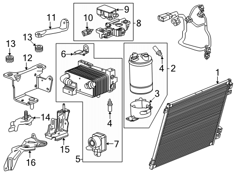 2025 Cadillac ESCALADE IQ A/C Condenser, Compressor & Lines Diagram 3 - Thumbnail