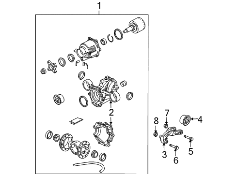 2002 Saturn Vue Mount Bracket, Rear Diagram for 22713656