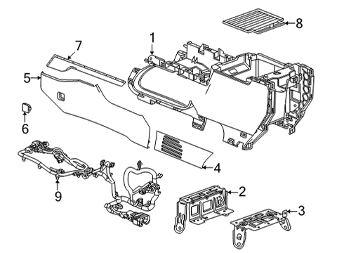 2024 Chevy Tahoe Center Console Diagram 3 - Thumbnail