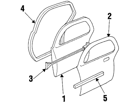 1999 Oldsmobile Intrigue Door & Components Diagram