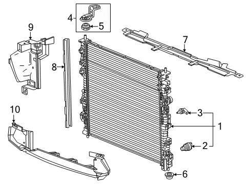 2025 Buick Enclave Insulator Assembly-Radiator Upper Diagram for 13534381