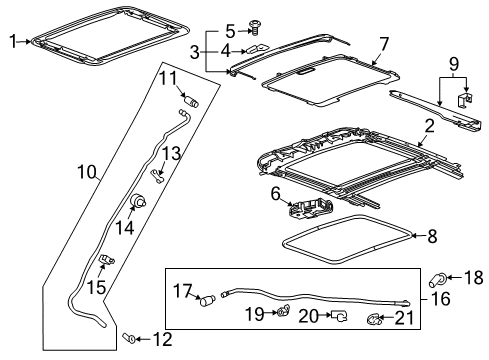 2010 Chevy Camaro Sunshade, Black Diagram for 92242168