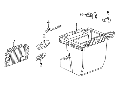 2025 Cadillac ESCALADE IQ Center Console Diagram 6 - Thumbnail