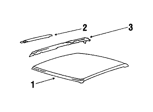1986 Buick Electra Roof & Components Diagram