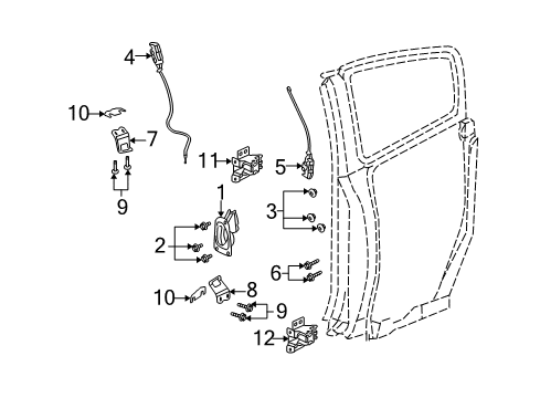 2006 Saturn Ion Striker, Rear Driver Side Diagram for 22721141