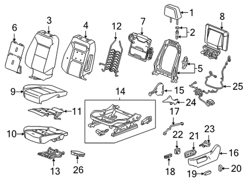 2023 Chevy Tahoe Lumbar Control Seats Diagram