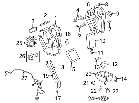 2007 GMC Acadia Lower Seal Diagram for 15921035