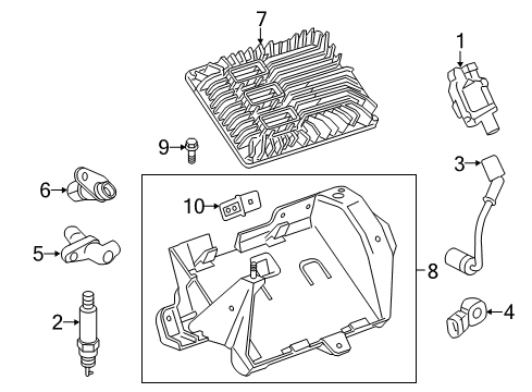 2019 Cadillac CTS ECM Diagram for 12703872