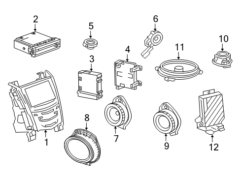 2015 Cadillac ATS Amplifier Diagram for 84087757