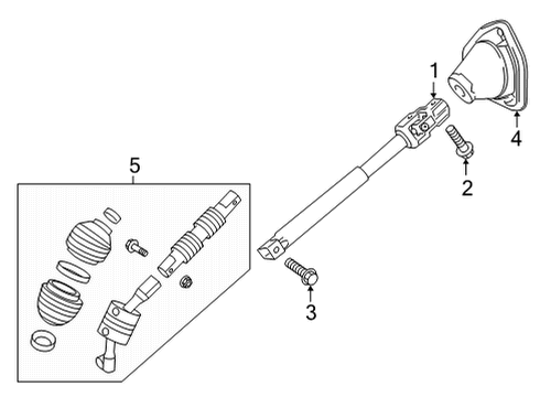2024 Cadillac Escalade Lower Steering Column Diagram