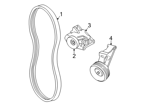 2001 Pontiac Sunfire Idler Pulley Diagram for 24574519