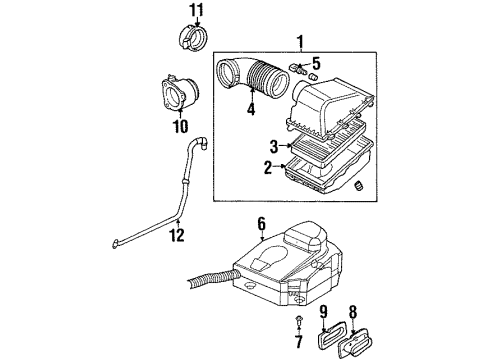 2001 Cadillac Eldorado Vent Tube Diagram for 12556100