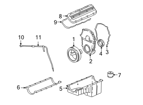 2005 Chevy Silverado 2500 HD Engine Parts Diagram