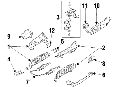 2003 Pontiac Grand Prix Recliner, Driver Side Diagram for 16837983