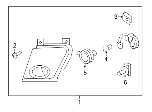 2010 Saturn Sky Parking/Turn Lamp Screw Diagram for 11504646